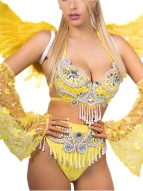 Yellow Embellished Festival Set